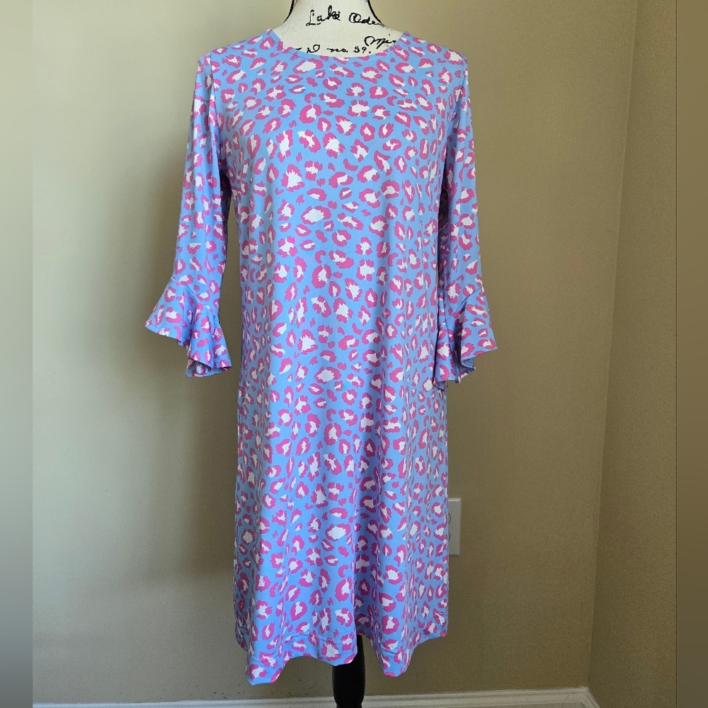 La Mer Luxe susan dress jaguar 3/4 sleeve womens M